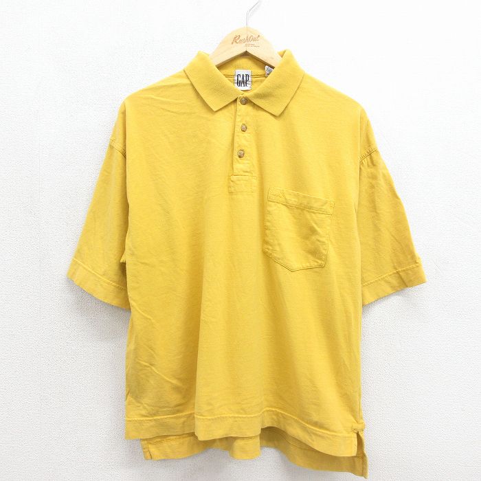 ギャップ 90s 半袖ポロシャツ イエロー メンズXL相当 | 古着