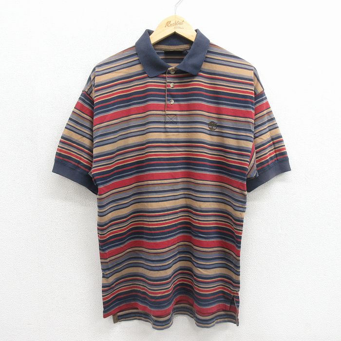 ティンバーランド 90s 半袖ポロシャツ ワンポイントロゴ ベージュ メンズXL相当 | 古着