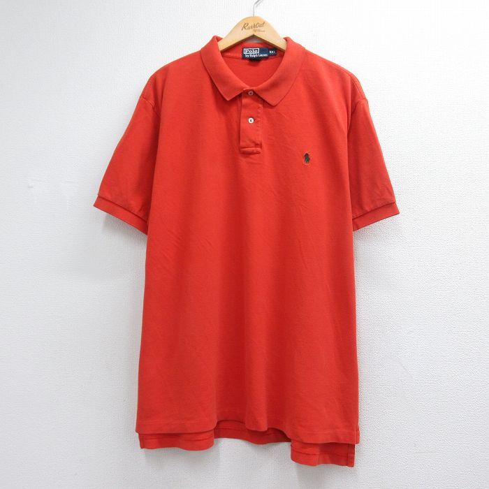 ラルフローレン 90s 半袖ポロシャツ ワンポイントロゴ オレンジ メンズXL相当 | 古着
