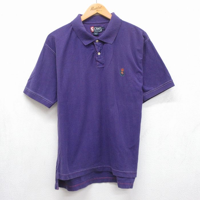 ラルフローレン 90s 半袖ポロシャツ ワンポイントロゴ パープル メンズXL相当 | 古着