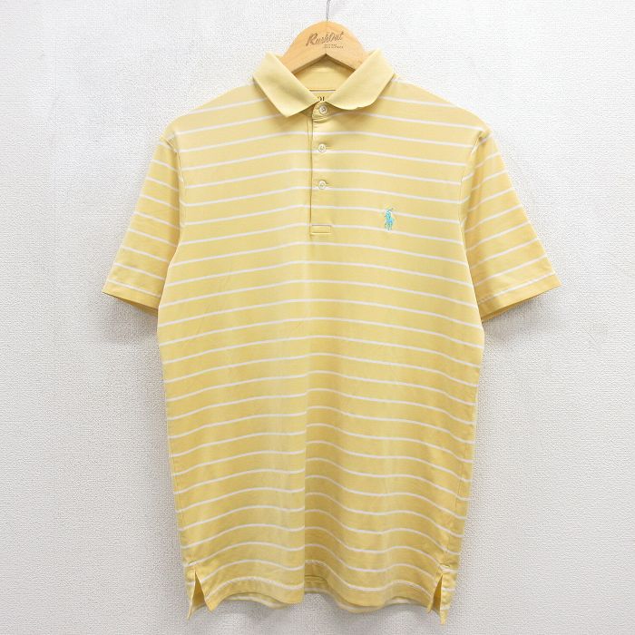 ラルフローレン 半袖ポロシャツ ワンポイントロゴ イエロー メンズL相当 | 古着