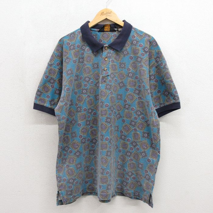 エディーバウアー 90s 半袖ポロシャツ ブルー メンズXL相当 | 古着