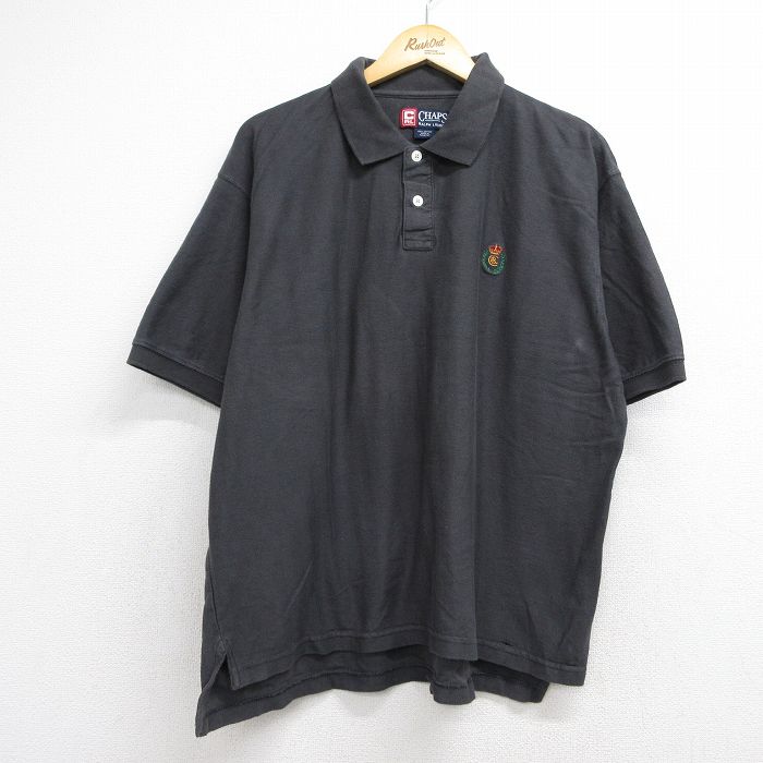 ラルフローレン 90s 半袖ポロシャツ ワンポイントロゴ ブラック メンズXL相当 | 古着