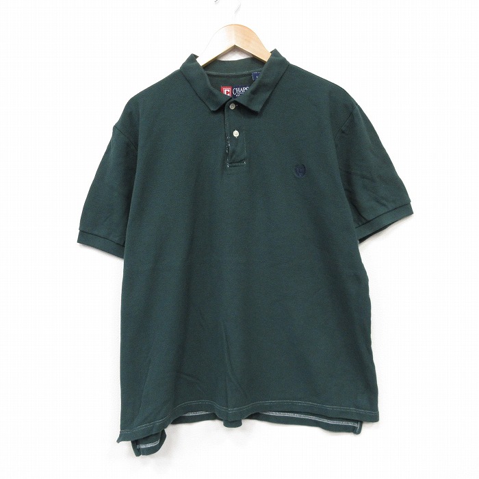 チャップス 90s 半袖ポロシャツ ワンポイントロゴ グリーン メンズXL相当 | 古着