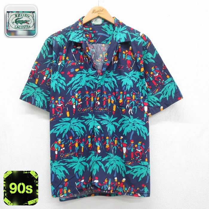 古着通販 XL☆古着 ラコステ LACOSTE IZOD 半袖 ブランド ハワイアン