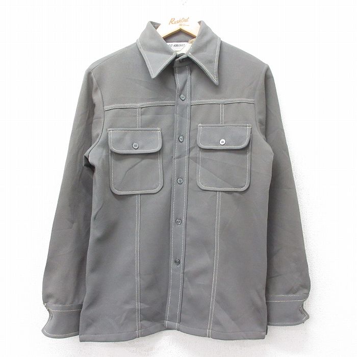【50%OFF】80s 長袖シャツジャケット グリーン S | 古着