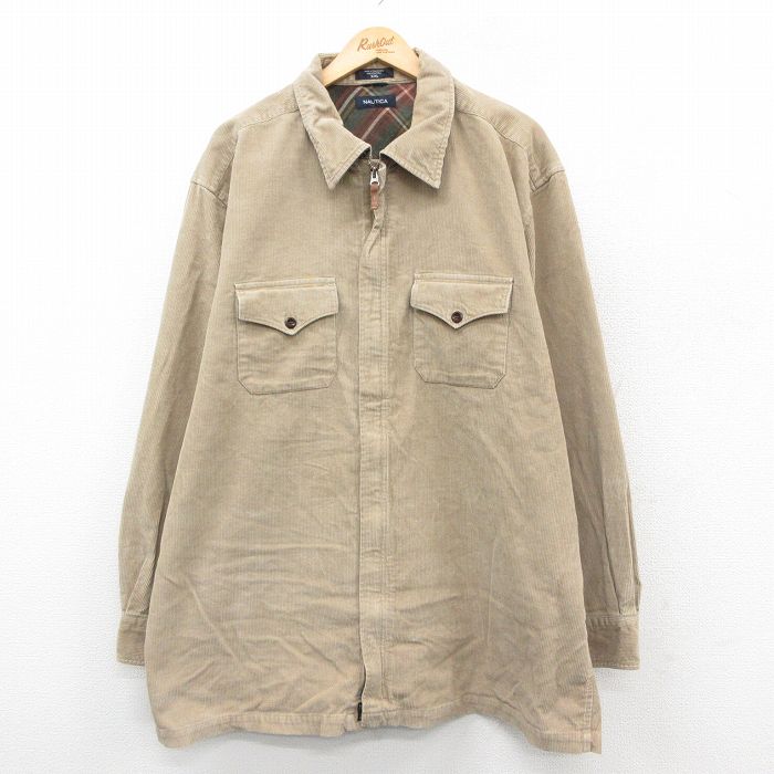 【50%OFF】ノーティカ 長袖シャツジャケット ベージュ XL | 古着