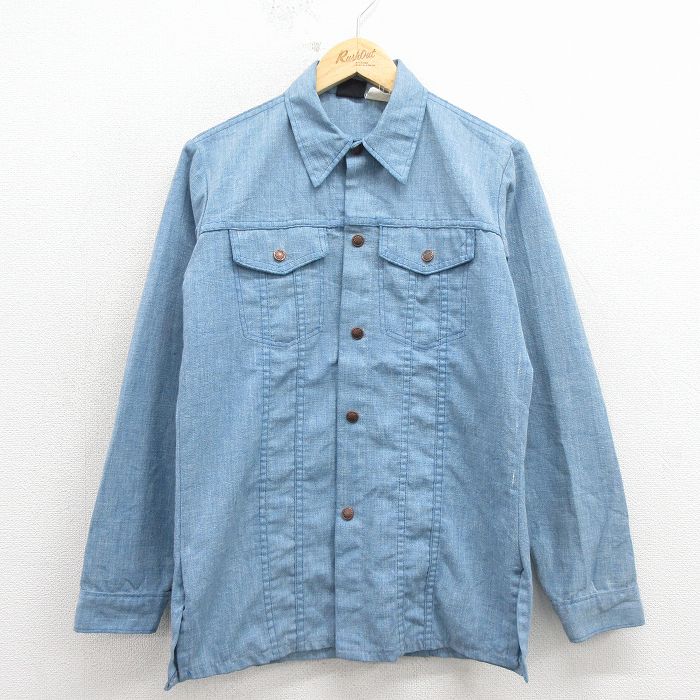 【20%OFF】シアーズ 80s 長袖シャツジャケット ネイビー M | 古着