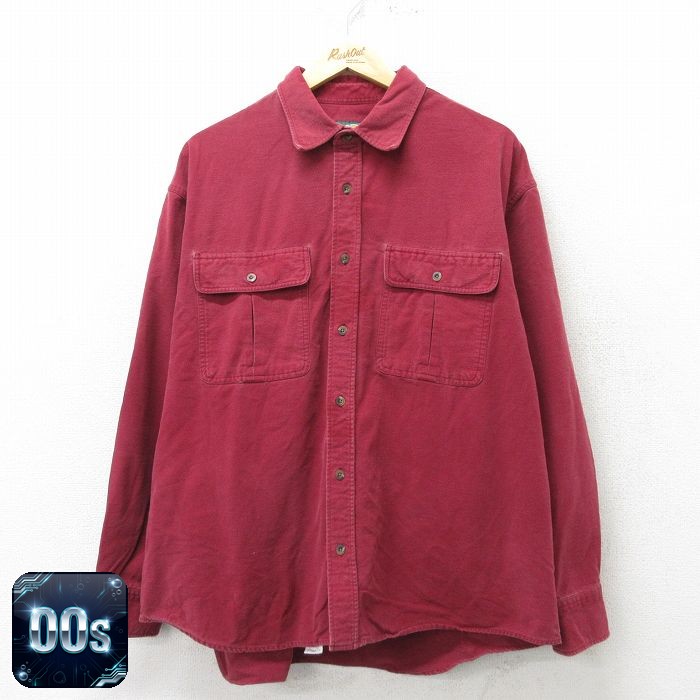 【50%OFF】カベラス 00s 長袖フランネルシャツ レッド XL | 古着