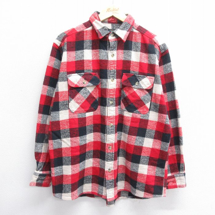 XL★古着 レッドヘッド 長袖 ヘビー フランネル シャツ メンズ 00年代 00s コットン 赤他 レッド チェック 24nov27 中古 トップス