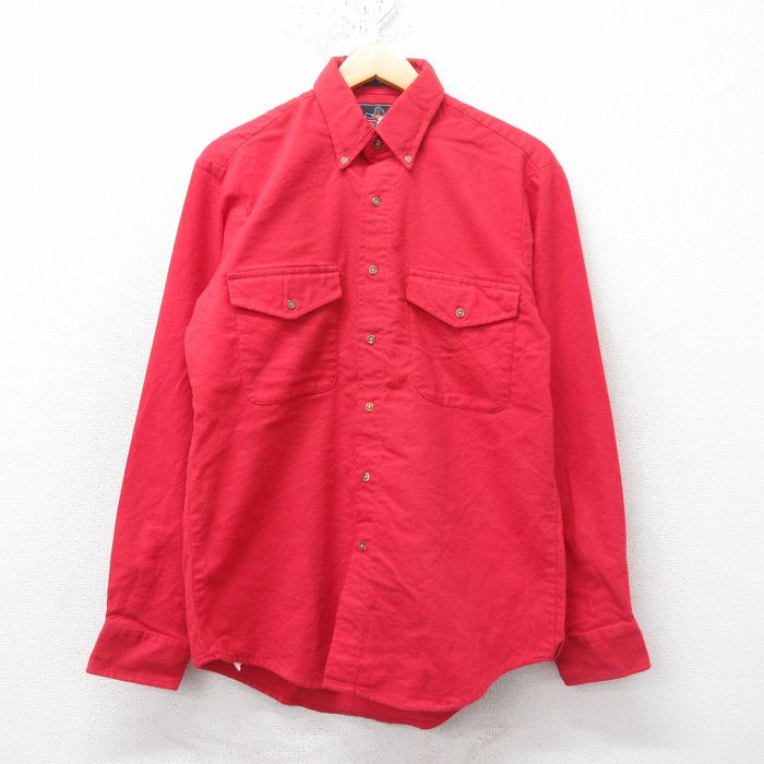 00s 長袖フランネルシャツ レッド M | 古着