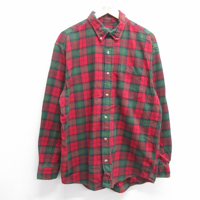 【20%OFF】L★古着 レッドヘッド 長袖 フランネル シャツ メンズ 00年代 00s 赤他 レッド チェック 25mar21 中古 トップス