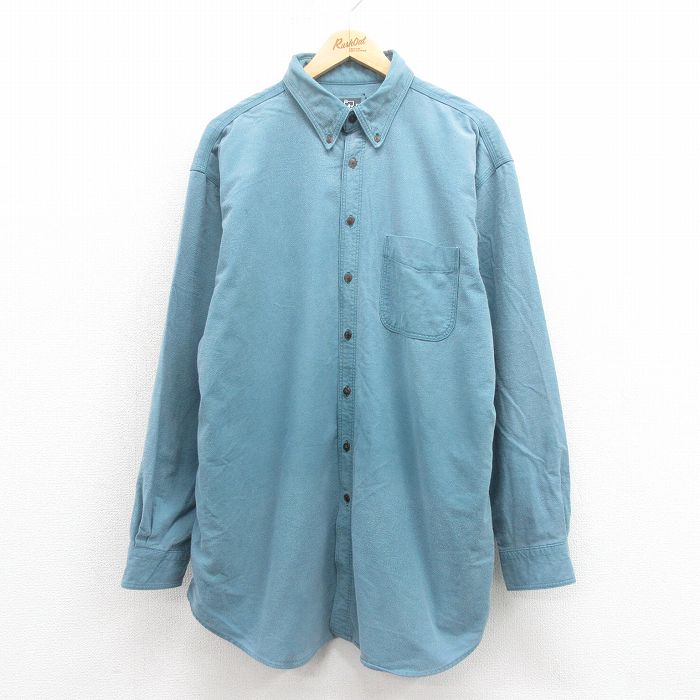 ウールリッチ 90s 長袖フランネルシャツ ライトブルー XL | 古着