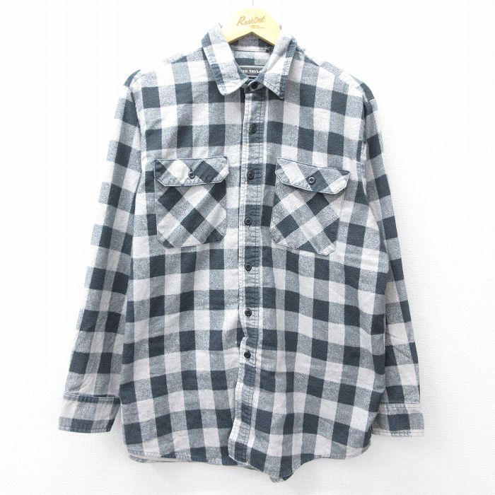 フランネル 90s 長袖シャツ バッファローチェック グレー L | 古着