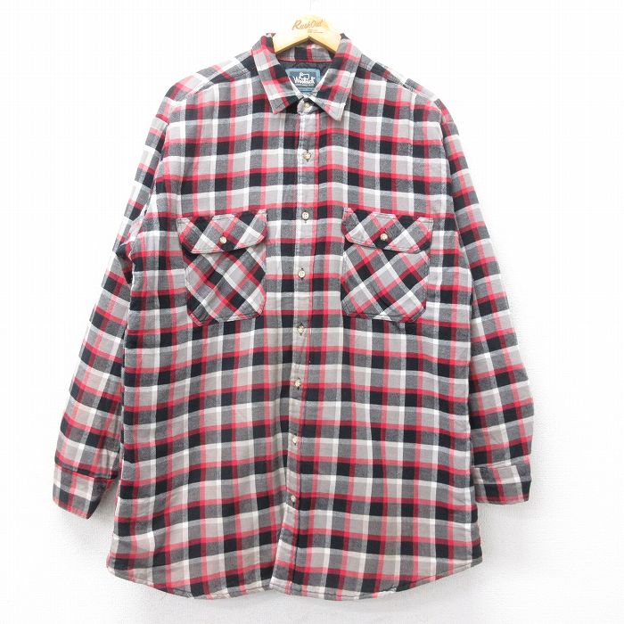 ウールリッチ 00s フランネルシャツ チェック グレー XL | 古着