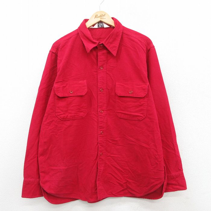 ウールリッチ 80s 長袖フランネルシャツ ヘビー レッド XL | 古着