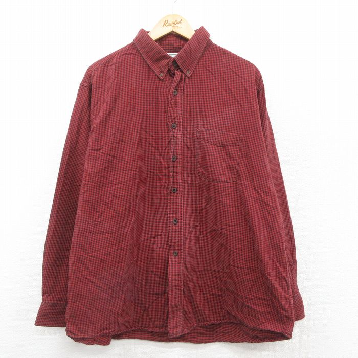 【50%OFF】エルエルビーン 80s 長袖フランネルシャツ レッドチェック XL | 古着