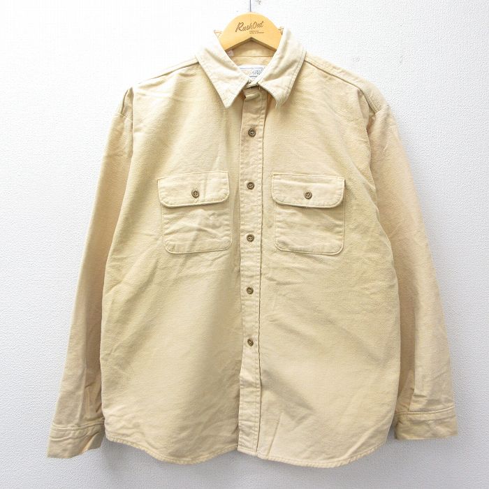 【50%OFF】80s 長袖フランネルシャツ イエロー XL | 古着