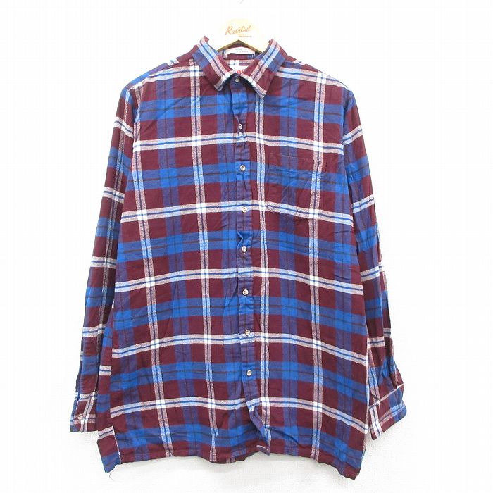 【50%OFF】アロー 90s 長袖フランネルシャツ チェック ブルー L | 古着
