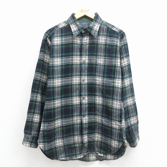 ペンドルトン 80s 長袖シャツ チェック グリーン M | 古着