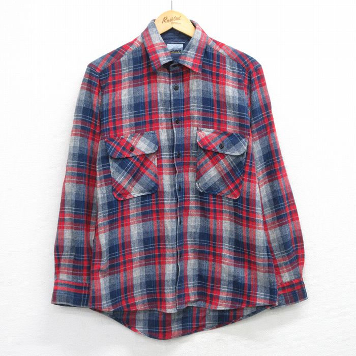 90s 長袖シャツ チェック レッド L | 古着