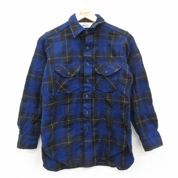 【20%OFF】ウールリッチ 80s 長袖シャツ ネイビーチェック S | 古着
