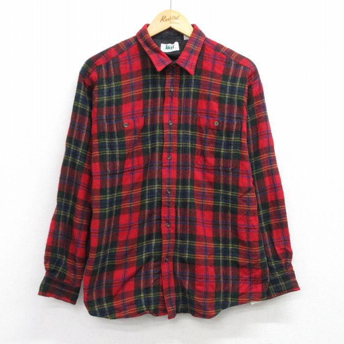【20%OFF】REI 90s 長袖シャツ タータン レッド L | 古着