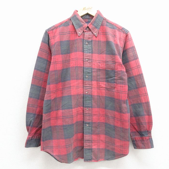 【20%OFF】ランズエンド 00s 長袖フランネルシャツ レッドチェック L | 古着