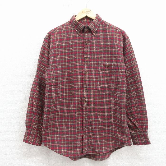 【20%OFF】ランズエンド 00s 長袖フランネルシャツ レッドチェック L | 古着