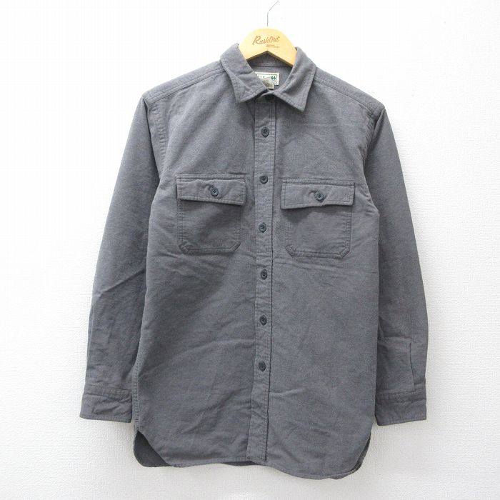 M★古着 エルエルビーン 長袖 ヘビー フランネル シャツ メンズ 00年代 00s グレー 26apr21