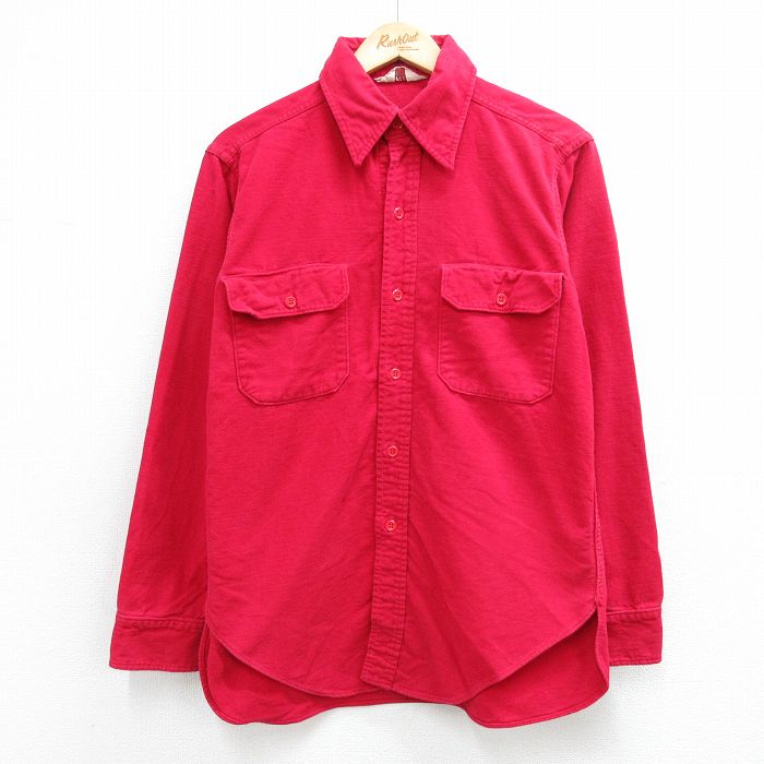 L★古着 ウールリッチ richmeister 長袖 ヘビー フランネル シャツ メンズ 70年代 70s 赤【spe】 26apr30