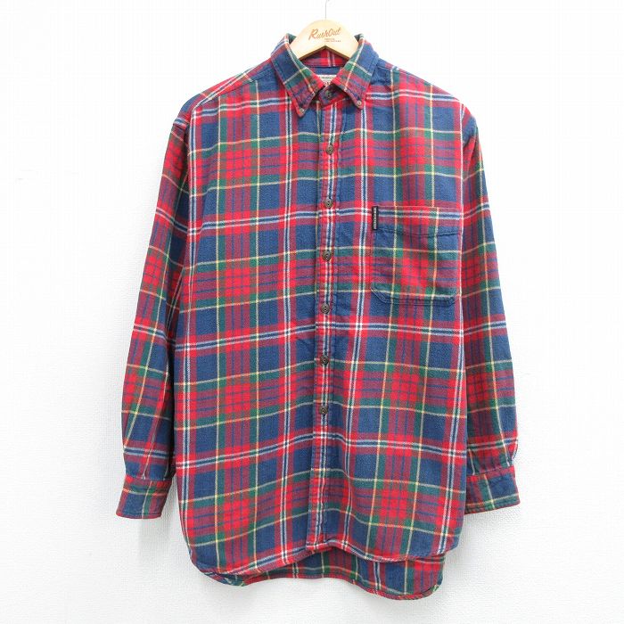 アバクロンビー 90s 長袖フランネルシャツ チェック レッド XL | 古着