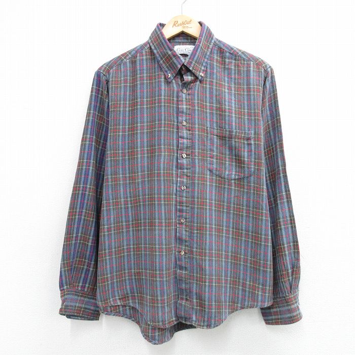 90s 長袖シャツ チェック グレー L | 古着