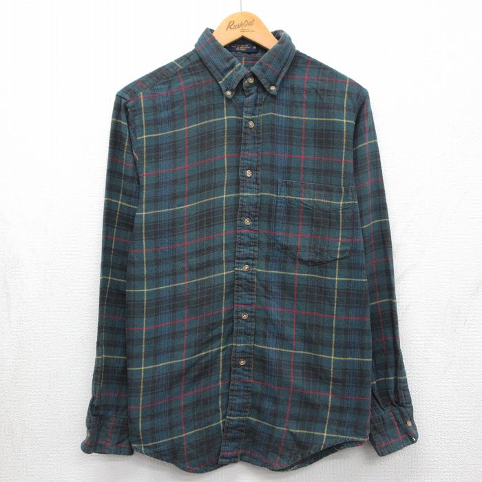 アロー 90s 長袖フランネルシャツ チェック グリーン M | 古着