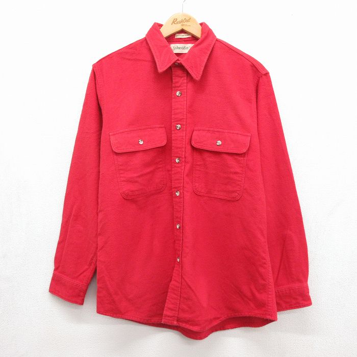 セントジョンズベイ 90s 長袖フランネルシャツ シャモアクロス レッド メンズL相当 | 古着