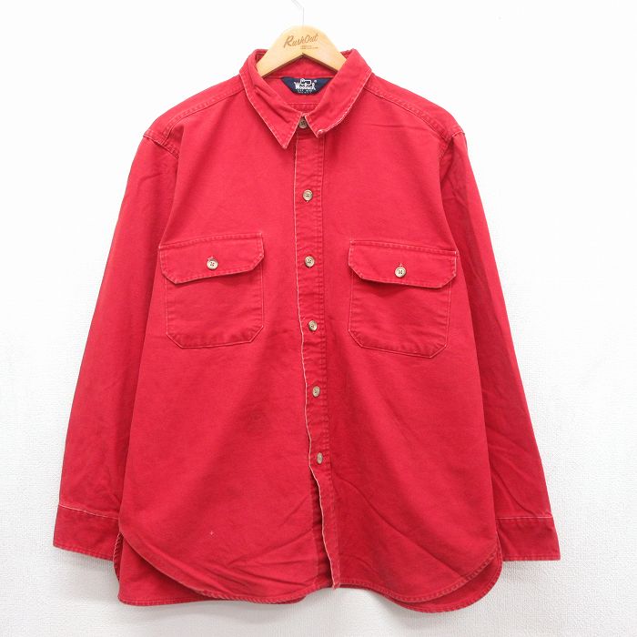ウールリッチ 90s 長袖フランネルシャツ ヘビー レッド メンズXL相当 | 古着