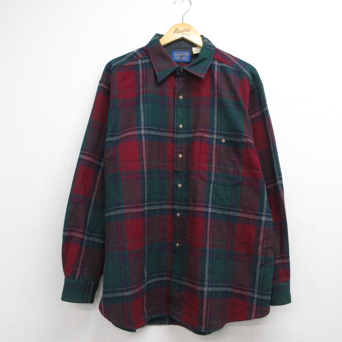 ペンドルトン 90s 長袖シャツ チェック レッド メンズXL相当 | 古着
