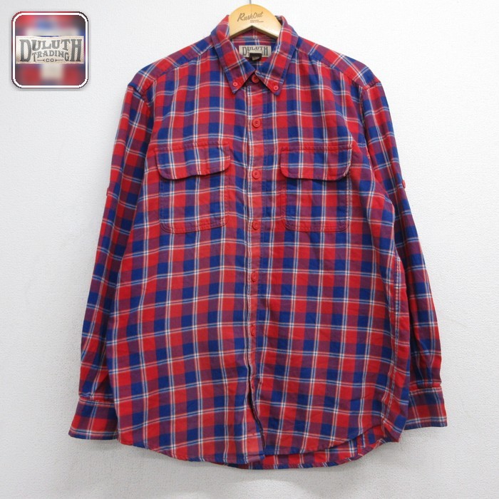 Duluth Trading 長袖シャツ フランネル レッドチェック メンズL相当 | 古着