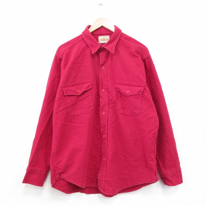 【20%OFF】80s 長袖フランネルシャツ レッド XL | 古着