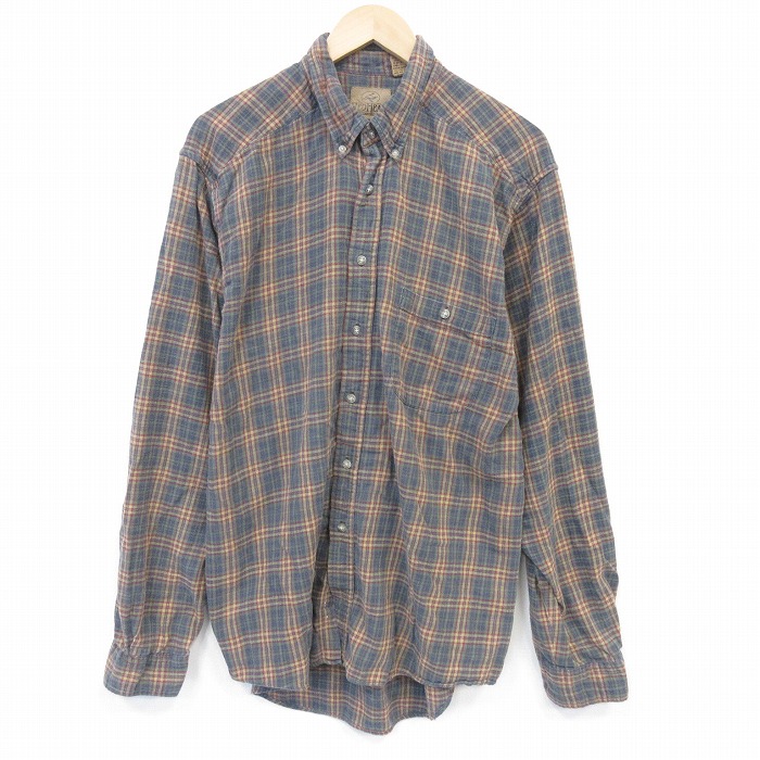 XL★古着 レッドヘッド 長袖 フランネル シャツ メンズ コットン ボタンダウン 茶他 チェック 26apr03