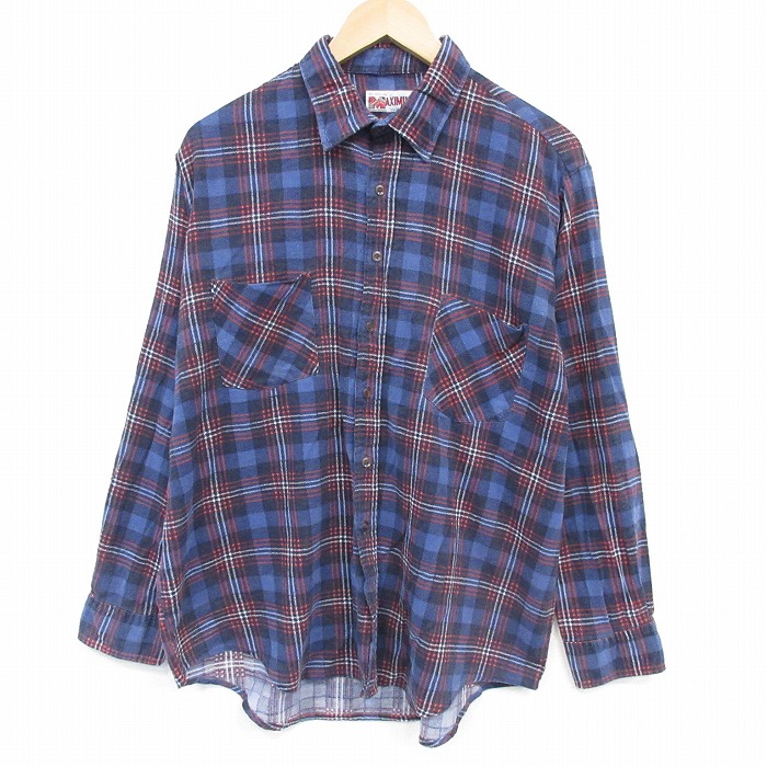 XL★古着 マックレガー 長袖 フランネル シャツ メンズ 90年代 90s 青他 チェック【spe】 26apr03