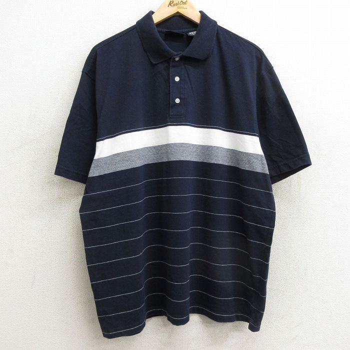 【50%OFF】ピューリタン 00s 半袖ポロシャツ ネイビー XL | 古着