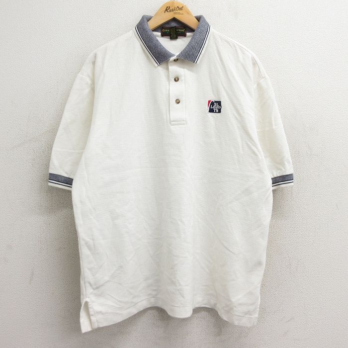 00s 半袖ポロシャツ セントルイス ホワイト XL | 古着