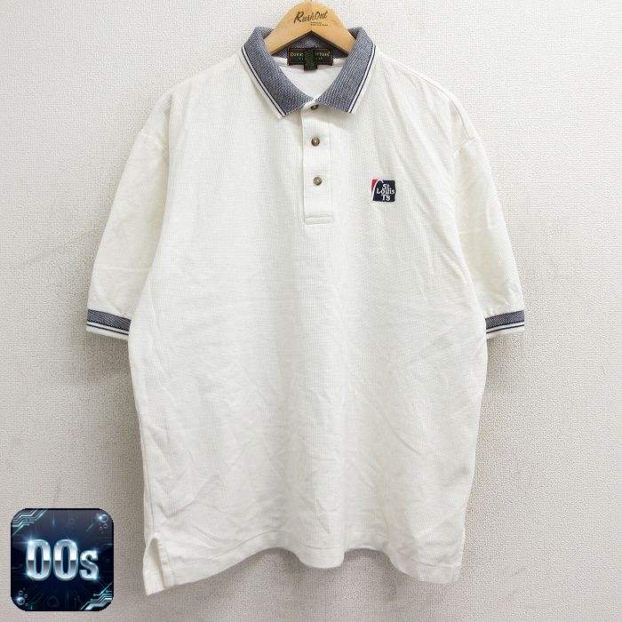 00s 半袖ポロシャツ セントルイス ホワイト XL | 古着