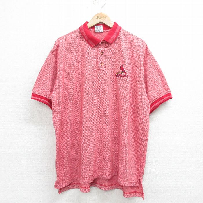 カージナルス 00s 半袖ポロシャツ レッド XL | 古着