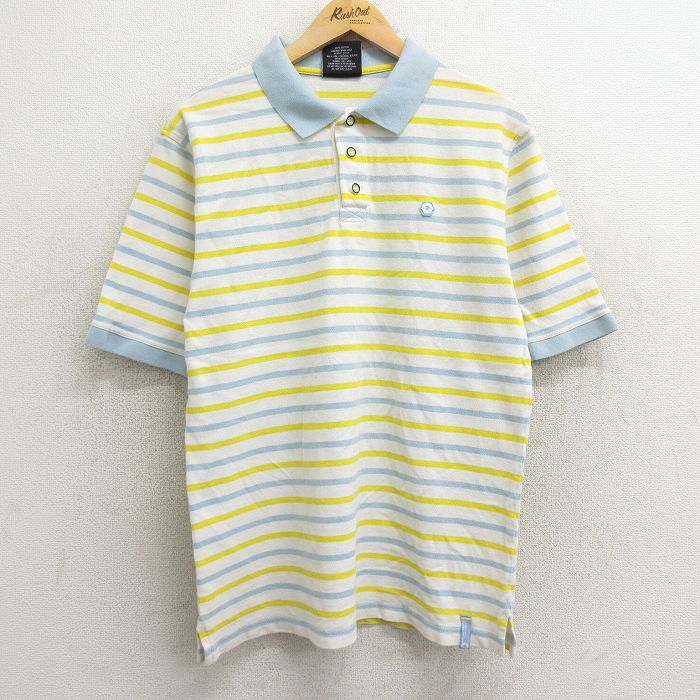 サウスポール 00s 半袖ポロシャツ ワンポイントロゴ ネイビー L | 古着