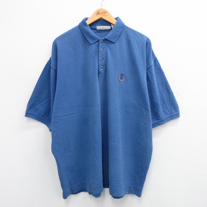 【50%OFF】ビューグルボーイ 00s 半袖ポロシャツ ワンポイントロゴ ネイビー XL | 古着