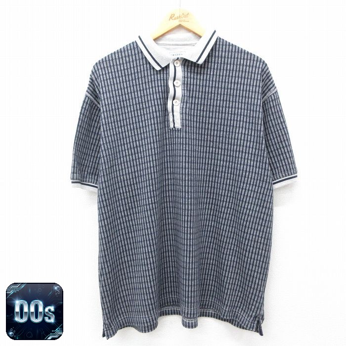 アリゾナジーンズ 00s 半袖ポロシャツ ネイビー XL | 古着