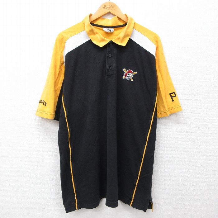 【50%OFF】リー 00s 半袖ポロシャツ ピッツバーグパイレーツ ブラック XL | 古着