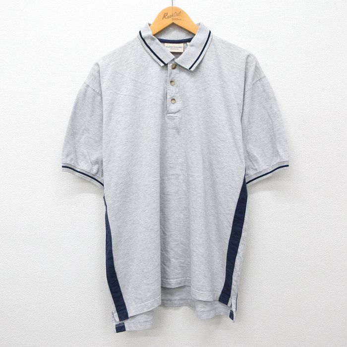 【50%OFF】XL★古着 半袖 ポロ シャツ メンズ 00年代 00s 大きいサイズ コットン グレー 霜降り 24jul17 中古 トップス